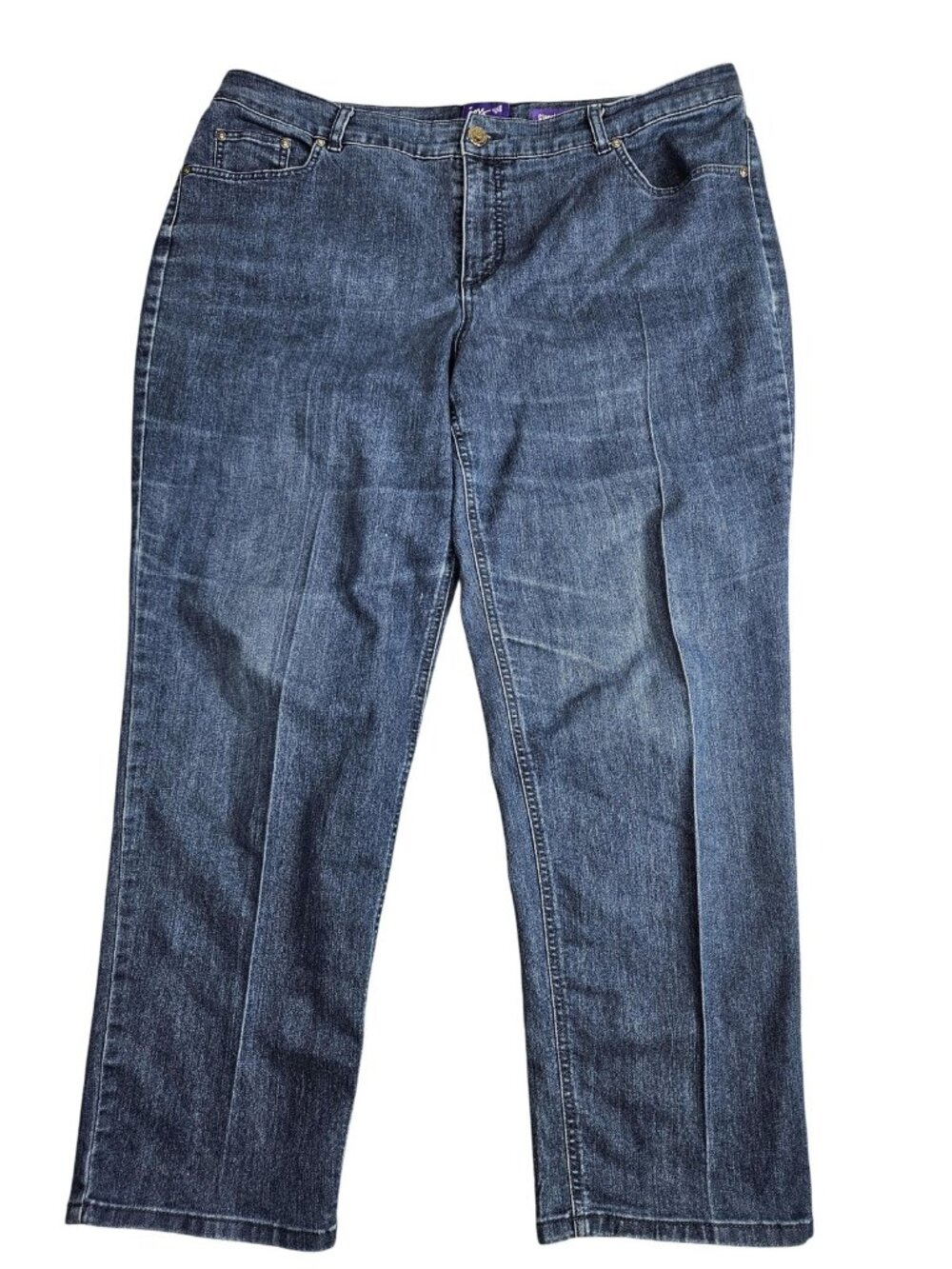 Just My Size Classic Straight‎ Jeans Womens 20W Blue Med Wash High Rise Stretch